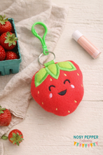 Load image into Gallery viewer, Strawberry mini stuffie machine embroidery design DIGITAL DOWNLOAD