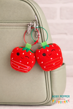 Load image into Gallery viewer, Chocolate Strawberry mini stuffie machine embroidery design machine embroidery design DIGITAL DOWNLOAD