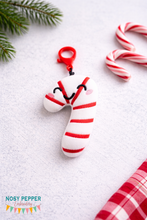 Load image into Gallery viewer, Candy Cane mini stuffie machine embroidery design DIGITAL DOWNLOAD