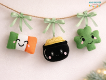 Load image into Gallery viewer, St Patty's Day mini stuffie set machine embroidery design DIGITAL DOWNLOAD