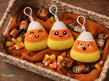 Load image into Gallery viewer, Candy corn mini stuffie set of 3 —AUG MB—machine embroidery designs DIGITAL DOWNLOAD