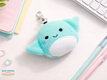 Load image into Gallery viewer, Manta Ray mini stuffie machine embroidery design DIGITAL DOWNLOAD