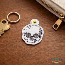 Load image into Gallery viewer, Skull Charm machine embroidery design DIGITAL DOWNLOAD