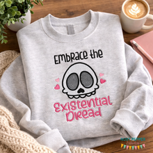 Load image into Gallery viewer, Existential Dread machine embroidery design (5 sizes included) DIGITAL DOWNLOAD