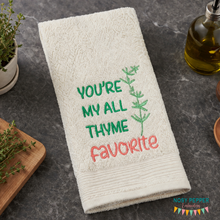 Load image into Gallery viewer, All Thyme Favorite machine embroidery design (4 sizes included) DIGITAL DOWNLOAD