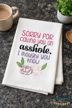 Load image into Gallery viewer, Sorry for calling you an asshole machine embroidery design 5 sizes included DIGITAL DOWNLOAD