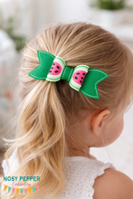 Load image into Gallery viewer, Watermelon Bow Embroidery Design | Cute Summer Fruit Embroidery File | Girly Coquette Embroidery | 2 Sizes Included | Digital Download