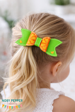Load image into Gallery viewer, Citrus ITH Bow (2 sizes included) machine embroidery design DIGITAL DOWNLOAD