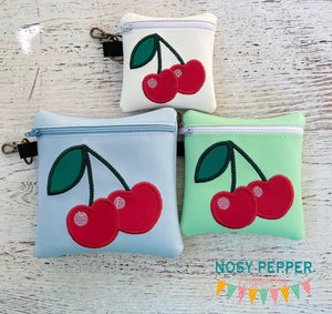 Cherry applique ITH Bag embroidery design