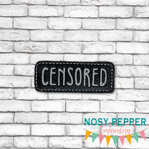 Censored feltie embroidery file (single and multi files included) DIGITAL DOWNLOAD