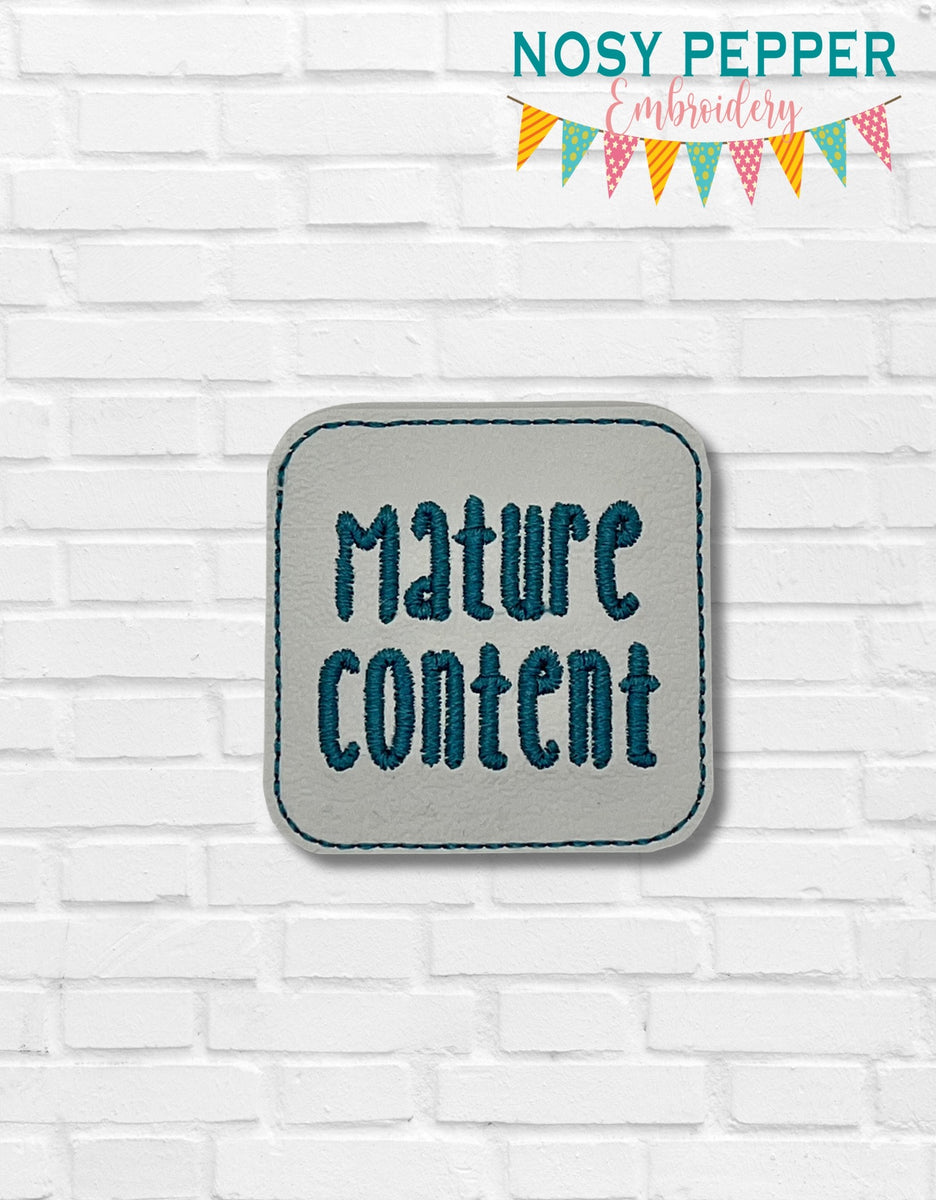 Mature content feltie embroidery file (4x4 single and 5x7 multi file i ...