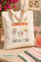 Load image into Gallery viewer, Sunshine Served Daily applique machine embroidery design (4 sizes included) DIGITAL DOWNLOAD