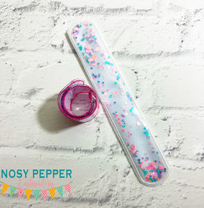 Shaker slap bracelet machine embroidery file (single and multi files included) 6x10 hoop DIGITAL DOWNLOAD