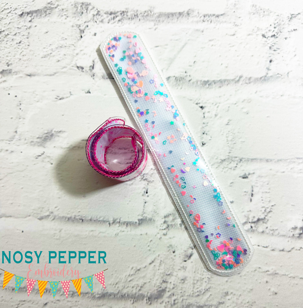 Shaker slap bracelet machine embroidery file (single and multi files included) 6x10 hoop DIGITAL DOWNLOAD