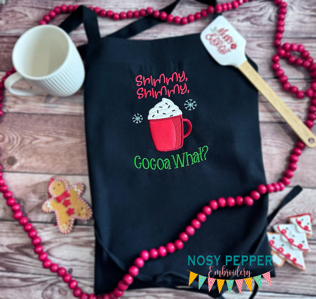 Shimmy Shimmy Cocoa applique machine embroidery design (4 sizes included) DIGITAL DOWNLOAD
