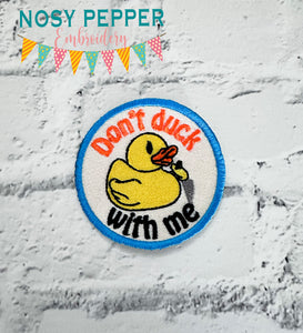 Don't Duck With Me patch May 2024 Mystery Bundle (2 sizes included) machine embroidery design DIGITAL DOWNLOAD