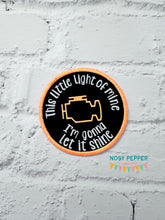 Load image into Gallery viewer, This Little Light patch machine embroidery design DIGITAL DOWNLOAD