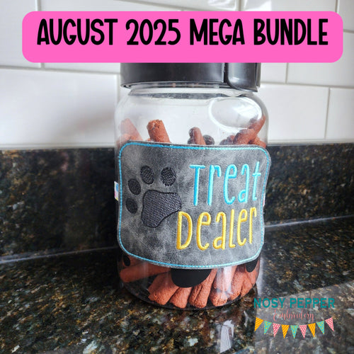 Treat Dealer Jar band (3 sizes included) machine embroidery design DIGITAL DOWNLOAD