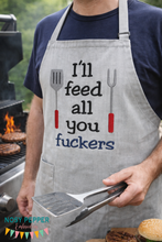 Load image into Gallery viewer, I'll feed all you fuckers machine embroidery design (5 sizes included) DIGITAL DOWNLOAD