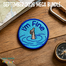Load image into Gallery viewer, I'm Fine Hand patch (2 sizes included) machine embroidery design DIGITAL DOWNLOAD