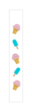 Load image into Gallery viewer, Ice Cream fob set machine embroidery file (3 sizes, single and multi files included) DIGITAL DOWNLOAD