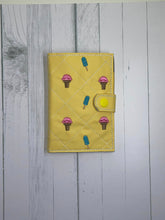 Load image into Gallery viewer, Ice Cream Quilted top load notebook cover machine embroidery design DIGITAL DOWNLOAD