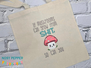 If Mushrooms Sh!t machine embroidery design (4 sizes included) DIGITAL DOWNLOAD