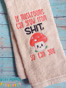 If Mushrooms Sh!t machine embroidery design (4 sizes included) DIGITAL DOWNLOAD
