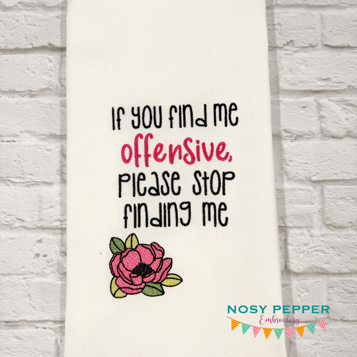If You Find Me Offensive sketchy machine embroidery design (4 sizes in ...