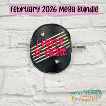 Load image into Gallery viewer, I Hate It Here Bun cover machine embroidery design DIGITAL DOWNLOAD