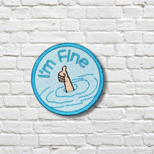 Load image into Gallery viewer, I'm Fine Hand patch (2 sizes included) machine embroidery design DIGITAL DOWNLOAD