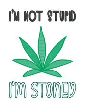 Load image into Gallery viewer, I'm Stoned sketchy machine embroidery design (4 sizes included) DIGITAL DOWNLOAD