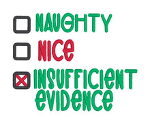 Load image into Gallery viewer, Insufficient Evidence embroidery design (5 sizes included) DIGITAL DOWNLOAD