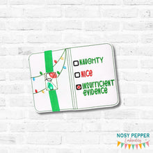 Load image into Gallery viewer, Insufficient Evidence notebook cover 2 sizes available machine embroidery design DIGITAL DOWNLOAD