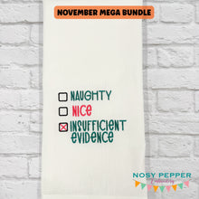 Load image into Gallery viewer, Insufficient Evidence embroidery design (5 sizes included) DIGITAL DOWNLOAD