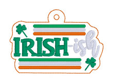 Load image into Gallery viewer, Irish-ish snap tab and eyelet fob (single and multi files included) machine embroidery file DIGITAL DOWNLOAD