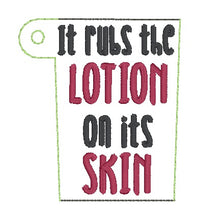 Load image into Gallery viewer, It Rubs The Lotion sleeves (3 sizes included) machine embroidery design DIGITAL DOWNLOAD