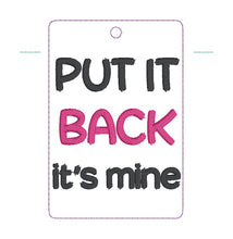 Load image into Gallery viewer, It's Mine luggage tag set machine embroidery design DIGITAL DOWNLOAD