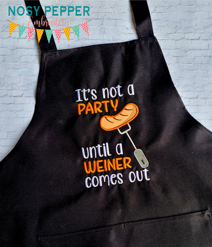 It's Not A Party machine embroidery design (4 sizes included) DIGITAL DOWNLOAD