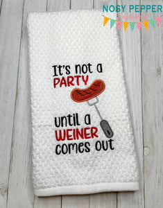 It's Not A Party machine embroidery design (4 sizes included) DIGITAL DOWNLOAD