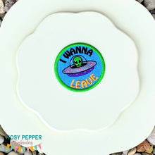 Load image into Gallery viewer, I Wanna Leave patch (2 sizes included) —JAN 26 MB—machine embroidery design DIGITAL DOWNLOAD