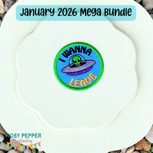 Load image into Gallery viewer, I Wanna Leave patch (2 sizes included) —JAN 26 MB—machine embroidery design DIGITAL DOWNLOAD