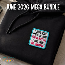 Load image into Gallery viewer, I'm A Bitch patch (2 sizes included) machine embroidery design DIGITAL DOWNLOAD