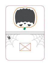 Load image into Gallery viewer, Jack O Lantern notebook cover (2 sizes available) machine embroidery design DIGITAL DOWNLOAD