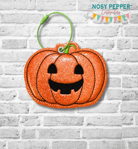 Jack O Lantern puff bookmark/ornament/bag tag machine embroidery design DIGITAL DOWNLOAD