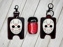 Load image into Gallery viewer, Jason applique Sanitizer Case (2 sizes available) machine embroidery design DIGITAL DOWNLOAD