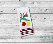 Load image into Gallery viewer, Jingle My Balls applique machine embroidery design (4 sizes included) DIGITAL DOWNLOAD