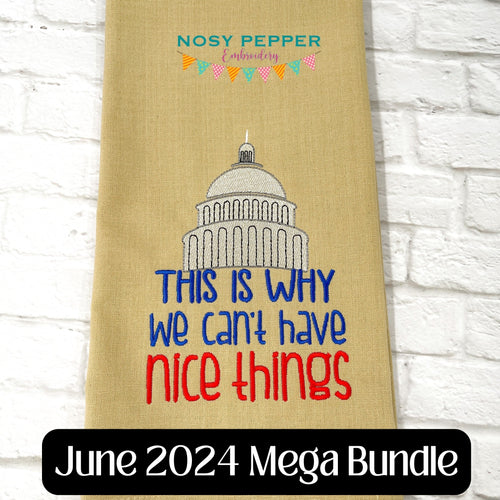 Nice Things machine embroidery design (4 sizes included) DIGITAL DOWNLOAD