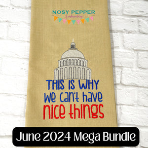 Nice Things machine embroidery design (4 sizes included) DIGITAL DOWNLOAD
