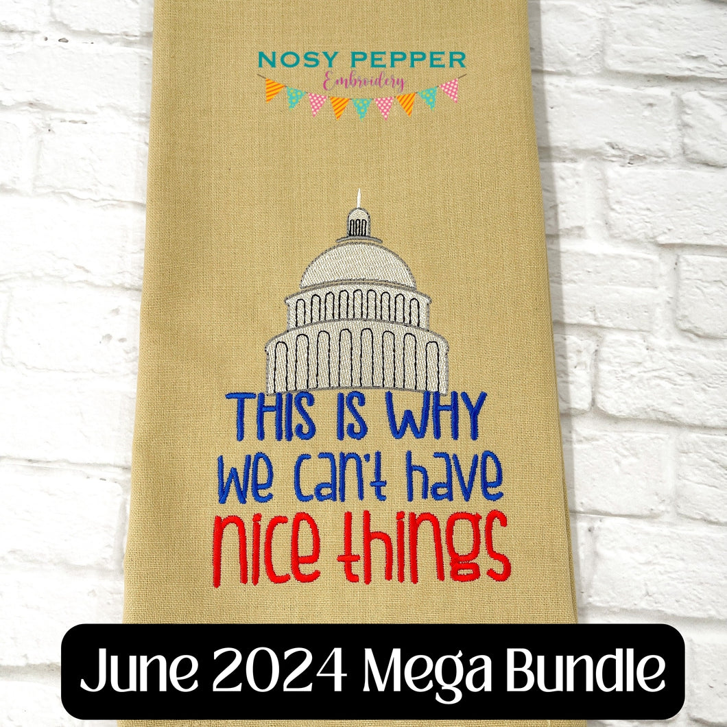 Nice Things machine embroidery design (4 sizes included) DIGITAL DOWNLOAD